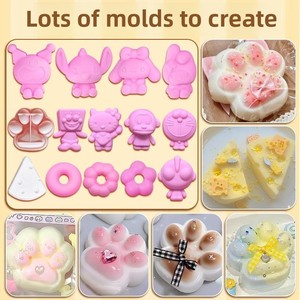 Juguetes de silicona de grado alimenticio para hacer tú mismo, set musical para amasar con pegamento, molde de garra de gato, hecho a mano, nuevo - Product Image 4