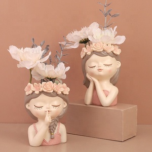 4 styles Nordic Cartoon Fairy Resin Tabletop Creative Horticulture Bonsai Succulent Green Plant Container Flower Pot à vendre - Product Image 4