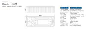 <span class=keywords><strong>Piscine</strong></span> Spa 5,8m, 7m et 8m, Bain à remous d'entraînement extérieur, <span class=keywords><strong>Piscine</strong></span> à contre-courant, Jacuzzi, Baignoires hydromassantes, Système de circulation d'eau - Product Image 2