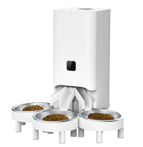 Alimentador inteligente médico con control de porciones de 3 cuencos recomendado por el veterinario para mascotas diabéticas, control de peso - Product Image 1
