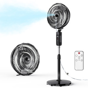 Ventilateur électrique en plastique OEM ODM avec télécommande, grand ventilateur sur pied de 16 pouces pour chambre à coucher - Product Image 1