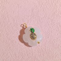 Kalung Wanita Model Buah Kristal Kuarsa Putih Bentuk Bunga Gaya Eropa Amerika - Produk Liontin Batu yang Laris Manis