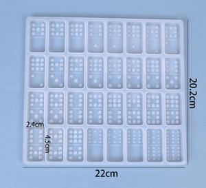Moho de resina epoxi de cristal DIY, moho de dominó con personalidad casera, par creativo de <span class=keywords><strong>Pai</strong></span> - Product Image 3