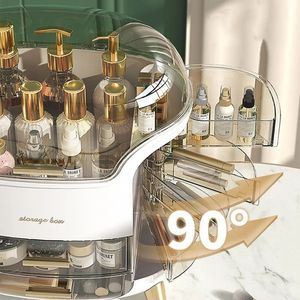 Estuche Organizador de <span class=keywords><strong>Maquillaje</strong></span> Transparente Multifuncional, Resistente al Polvo y al Agua, <span class=keywords><strong>para</strong></span> Joyería, Belleza, Cuidado de la Piel y Cosméticos - Product Image 5