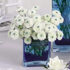 Frascos cuadrados de vidrio para decoración de boda, jarrones de flores de vidrio, transparente, negro, 8x8, 10x10, 12x12, 15x15