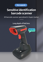 Escáner de Código de Barras Inalámbrico 2D 1D Portátil, Lector de Códigos QR para Tiendas, Supermercados, Almacenes e Inventario