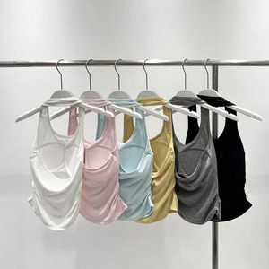 เสื้อสายเดี่ยวผ้าเนื้อสัมผัสนุ่ม ระบายอากาศได้ดี ยืดได้สี่ทิศทาง เหมาะสำหรับออกกำลังกายพิลาทิส - Product Image 4