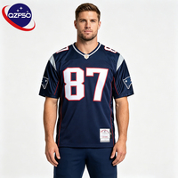 Maillot de football personnalisé QZFSO World Tour respirant, uniforme américain, impression par sublimation, pour hommes