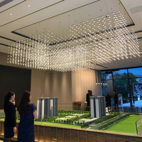 Lustre LED en forme de Cube de pissenlit, luminaire de grande dimension, personnalisé pour le hall d'un hôtel