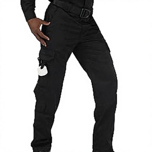 Combinaison de travail unisexe personnalisée à manches longues en coton respirant avec plusieurs poches, gilet de sécurité et pantalon de travail - Product Image 4