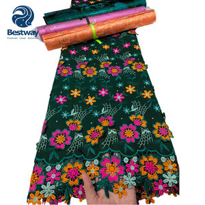 Tissu en dentelle suisse 3D Bestway Applique pour mariage africain - Product Image 1