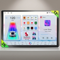 Lecteur multimédia universel pour tableau de bord de voiture 1/2Din, écran QLED 13 pouces, Android Carplay, GPS, WiFi, RAM, écran tactile, stéréo