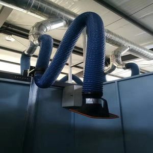 Brazo extractor de humos de Soldadura <span class=keywords><strong>Industrial</strong></span>, brazo de succión de extracción de humos flexible con <span class=keywords><strong>campana</strong></span>, manguera colectora de polvo - Product Image 2