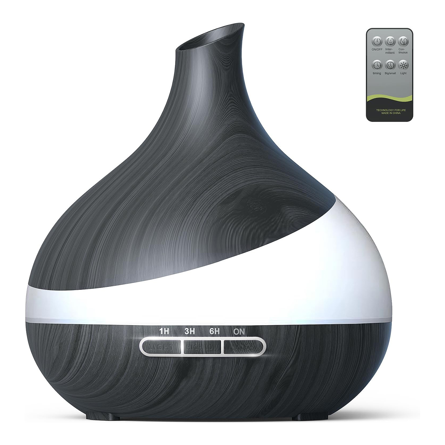 500mL Ultrasonic Air Humidifier with Smart Remote Control Big Capacity Freshening Electric for Home Office Hotel Made of Plastic