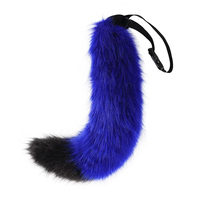 Queue de loup en fausse fourrure super douce et moelleuse, réaliste, bicolore, pour Fursuit, Cosplay, Masquerade, Accessoires de costume d'Halloween