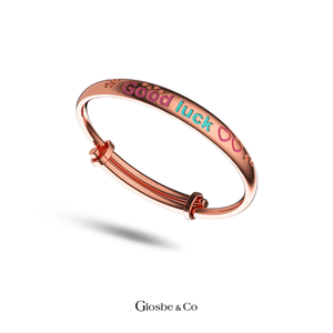 Pulsera de Plata Pura de Vietnam, Nueva, Linda y de Alta Calidad, para Niños - Brazalete con la Frase 'Buena Suerte, Pequeño' - Product Image 2