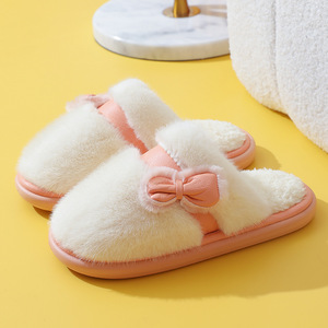 Nouvelles pantoufles personnalisées à nœud pour femmes – Chaussons d'intérieur et d'extérieur en coton chaud pour femmes – Nouveaux styles - Product Image 3