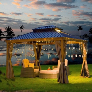 Offre spéciale Gazebo extérieur en aluminium étanche 12x2012x16 5x5 Gazebo enduit avec rideaux - Product Image 3