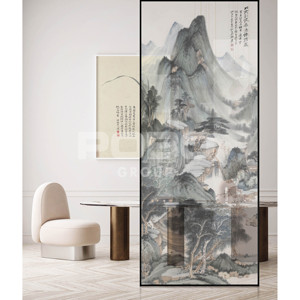 Partición de vidrio partición de habitación clásica Pantalla de vidrio decorativa templada arte comedor divisor - Product Image 5