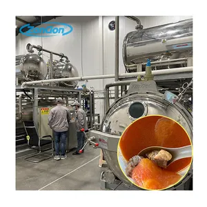 Voedsel Sterilisatie Automatisering Oplossing Water Spray Retort Voor Plastic Dienblad Gekookte Voedsel Blikjes Zakjes Producten