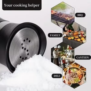 ชุดเครื่องปั่นเกลือและพริกไทยแบบเติมได้ 2 ชิ้น, ขวดใส่เครื่องเทศสำหรับบ้าน, ร้านอาหาร, และปิกนิก - อุปกรณ์ครัวขนาด 3.4 ออนซ์ - Product Image 3