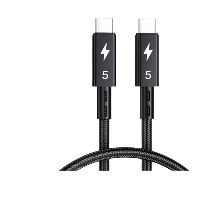 Factory Thunderbolt 5 Data Cable 1.8m 120Gbps High-speed Transmission 240W Fast Charging Full-function PD Dual Type-C Computer