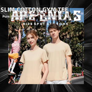 Camiseta Deportiva de Algodón para Hombre, Corte Ajustado, Estilo Casual, Color Sólido, Secado Rápido, para Gimnasio y Running, Alta Calidad, 200gsm, 100% Algodón, Venta al Por Mayor - Product Image 2