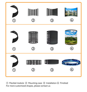 P1.2 p1.5 1.8 P2 đầy đủ màu sắc trong nhà linh hoạt triển lãm thương mại Hiển thị màn hình hình trụ cột vòng tròn <span class=keywords><strong>Led</strong></span> <span class=keywords><strong>Video</strong></span> tường mua sắm Plaza - Product Image 4