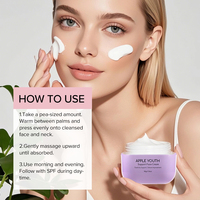 Crème Visage Anti-Âge au Miel de Lavande Marque Blanche, Hydratante, Liftante, Raffermissante et Repulpante, à la Pomme et aux Peptides