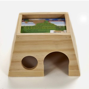 Maison de hamster en bois naturel personnalisé fabriqué à la main pour petits animaux refuge cage à mâcher jouet chinchilla rat souris gerbille - Product Image 2