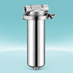 Carcasa de Filtro Sanitaria de Acero Inoxidable de Cartucho Único con NPT de 3/4 Pulgadas y Acabado Mecánico Pulido para la Industria Farmacéutica - Product Image 1