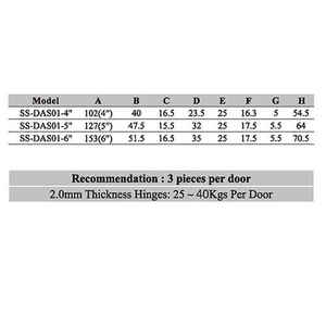 304 из нержавеющей стали 8 дюймов двойной действия пружинный шарнир двери и окна аксессуары - Product Image 4