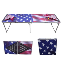 Jeu de bière-pong personnalisé Table de bière-pong pliable de 8 pieds
