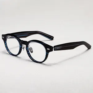 Benyi OEM Blue Light Blocking Glasses Logo Printing Italy Acetate Optical Frame Glasses In Stock Unisex