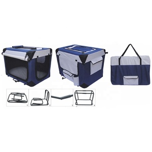 Jaulas para perros de metal de patrón sólido con bolsa de transporte transpirable - Product Image 2