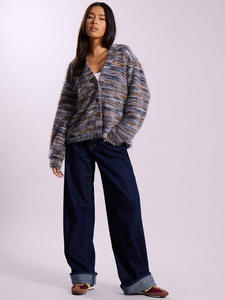 <span class=keywords><strong>Cardigan</strong></span> in maglia Vintage con scollo a V alla moda giacca arcobaleno Maillard in <span class=keywords><strong>peluche</strong></span> a maniche lunghe morbido <span class=keywords><strong>Cardigan</strong></span> da donna - Product Image 5