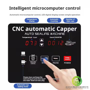 เครื่องซีลฝาแก้วน้ำผลไม้เชิงพาณิชย์ - เครื่องซีลฝาแก้วพลาสติกอัตโนมัติ - สำหรับอุปกรณ์บรรจุภัณฑ์ชานมไข่มุกและกาแฟ - Product Image 5