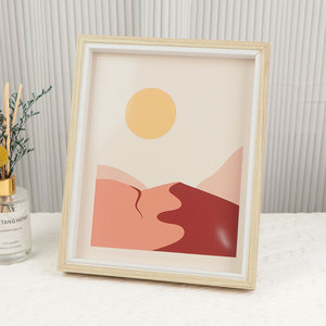 Custom A4 8x10 A5 bianco cornice in legno <span class=keywords><strong>con</strong></span> UV serigrafia vetro Display fotografico frontale Logo personalizzato per uso fai da te - Product Image 5