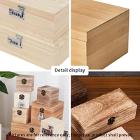 Boîte de rangement en bois et bambou de haute qualité, durable, écologique, gravée au laser, rectangulaire, portable, avec couvercle, pour emballage cadeau