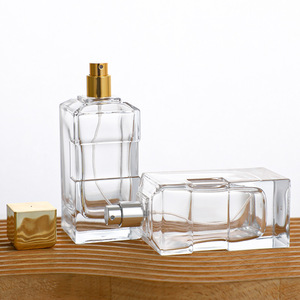 Thickened Transparent Glass <b>Perfume</b> <b>Bottle</b> with Thick Base, Square Refillable Cosmetic <b>Sample</b> <b>Bottle</b> - Product Image 2
