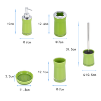 Ensemble de salle de bain 5 pièces en PS ABS blanc givré, finition originale pour une clarté hygiénique, ensemble de rangement complet pour salle de bain