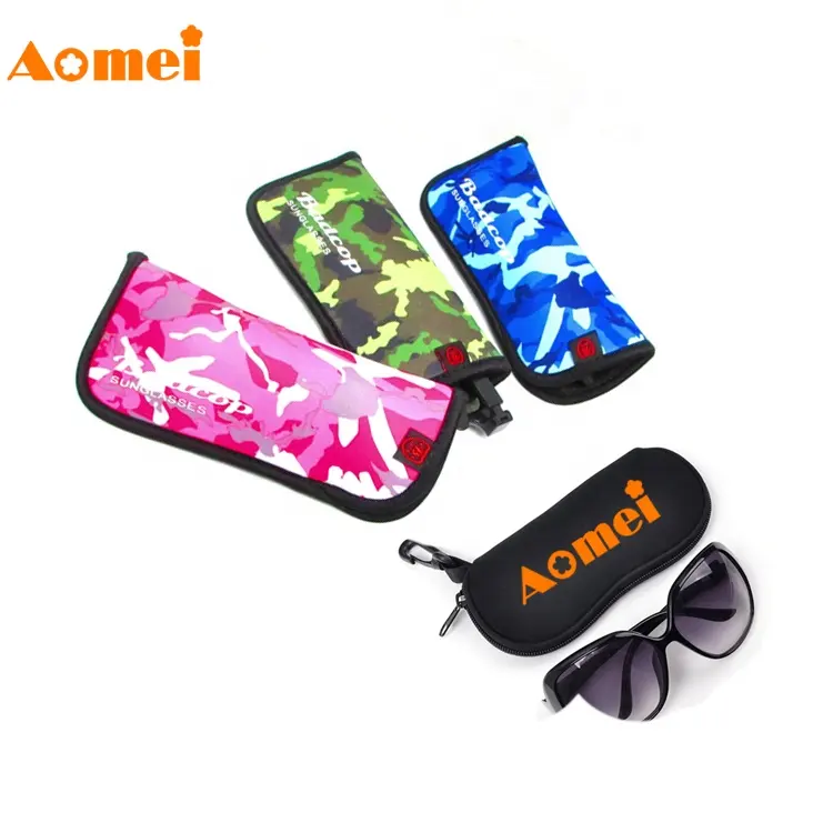 AOMEI OEM Wholesa Customized High-grade Neoprene Sport Sunglasses Eyeglasses Eyewear Sleeve Holder Bags