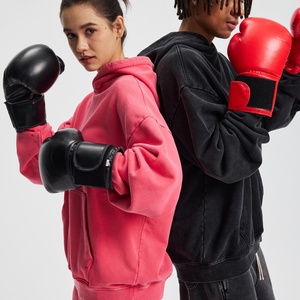 Wholesale Custom High Quality Heavyweight 400gsm Cotton Fleece <b>Plain</b> <b>Tracksuit</b> Set Oversized Hoodies and Sweatpants for Men - Product Image 5