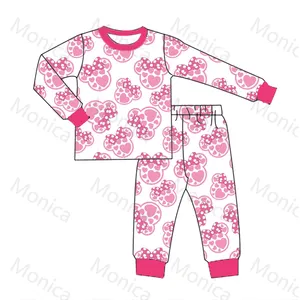 Nieuwste Ontwerp Tweedelige Baby Meisjes Peuter Kinderen Pyjama Set Kinderen Pyjama Set Nachtkleding Kleding Set