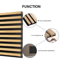 Panneau acoustique en bois MDF écologique pour hôtels et appartements, NRC élevé 0,9, cloison insonorisante au design moderne