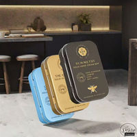 Boîte en métal rectangulaire personnalisée avec couvercle à charnière, finition laquée, logo personnalisé, conteneur de rangement cosmétique, bonbons, menthes, outils de maquillage