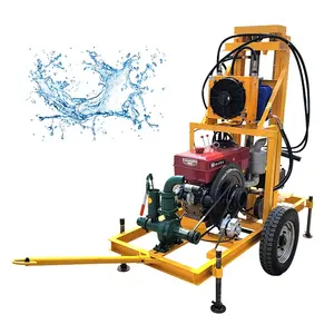 Giàn Khoan Giếng Dầu Diesel 22HP Nông Tiện Dụng Giàn Khoan Giếng Nước Xoay Thủy Lực Có Bơm Nước