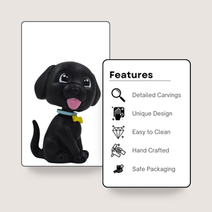 Bobblehead Dog - Brown est un animal mignon et ludique, parfait pour votre tableau de bord de voiture, votre bureau ou la décoration de votre maison - Product Image 5