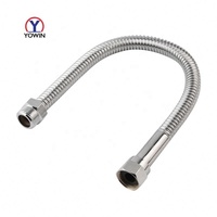 Tuyau de raccordement flexible ondulé en acier inoxydable 304 (SS304) F1/2 X M1/2 pour toilettes et lavabos, 30-50 cm, pour plomberie, fabrication OEM