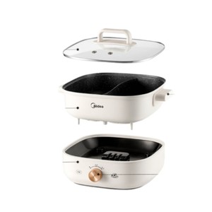 Olla eléctrica Midea de 6L con doble compartimento, antiadherente y multifuncional para 2-6 personas - Product Image 2